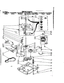 Drive Parts parts for Kenmore Washer 110.84390700 (11084390700, 110 84390700) from AppliancePartsPros.com