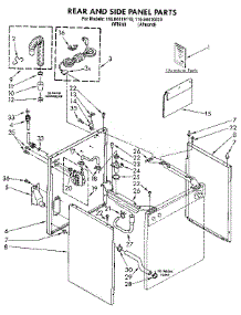 Rear And Side Panel parts for Kenmore Washer 110.84419110 (11084419110, 110 84419110) from AppliancePartsPros.com