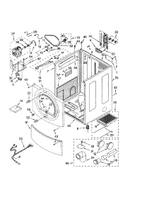 Cabinet parts for Kenmore Dryer 110.84834201 (11084834201, 110 84834201) from AppliancePartsPros.com