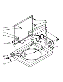 Washer Top And Lid Parts parts for Kenmore Washer 110.84870100 (11084870100, 110 84870100) from AppliancePartsPros.com
