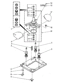 Machine Base Parts parts for Kenmore Washer 110.84870100 (11084870100, 110 84870100) from AppliancePartsPros.com