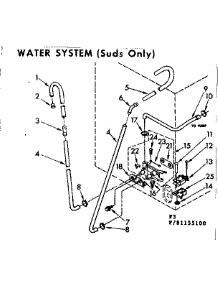 Water System Suds Only parts for Kenmore Washer 110.85155100 (11085155100, 110 85155100) from AppliancePartsPros.com
