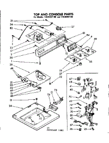 Top And Console Parts parts for Kenmore Washer 110.85257100 (11085257100, 110 85257100) from AppliancePartsPros.com