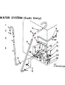 Water System Suds Only parts for Kenmore Washer 110.85257100 (11085257100, 110 85257100) from AppliancePartsPros.com