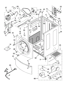 Cabinet Parts parts for Kenmore Dryer 110.85861400 (11085861400, 110 85861400) from AppliancePartsPros.com