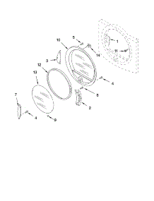 Door Parts, Optional Parts (Not Included) parts for Kenmore Dryer 110.85861401 (11085861401, 110 85861401) from AppliancePartsPros.com