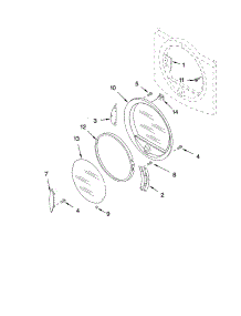 Door Parts parts for Kenmore Dryer 110.85862400 (11085862400, 110 85862400) from AppliancePartsPros.com