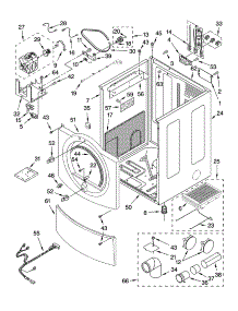 Cabinet Parts parts for Kenmore Dryer 110.85862401 (11085862401, 110 85862401) from AppliancePartsPros.com