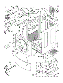 Cabinet Parts parts for Kenmore Dryer 110.85872400 (11085872400, 110 85872400) from AppliancePartsPros.com