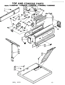 Top And Console Parts parts for Kenmore Dryer 110.86094200 (11086094200, 110 86094200) from AppliancePartsPros.com