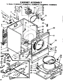 Cabinet Assembly parts for Kenmore Dryer 110.86094210 (11086094210, 110 86094210) from AppliancePartsPros.com