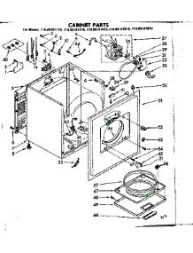 Cabinet Parts parts for Kenmore Dryer 110.86181810 (11086181810, 110 86181810) from AppliancePartsPros.com