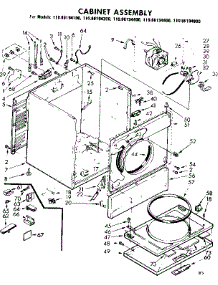 Cabinet Assembly parts for Kenmore Dryer 110.86194200 (11086194200, 110 86194200) from AppliancePartsPros.com