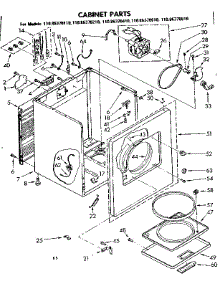 Cabinet Parts parts for Kenmore Dryer 110.86370610 (11086370610, 110 86370610) from AppliancePartsPros.com