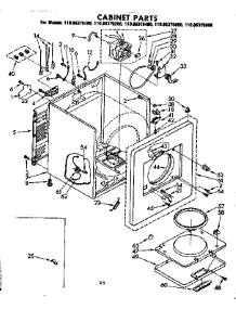 Cabinet Parts parts for Kenmore Dryer 110.86375800 (11086375800, 110 86375800) from AppliancePartsPros.com
