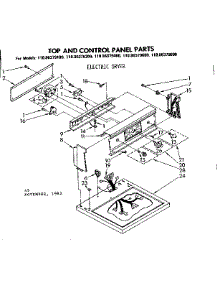 Top And Console Panel Parts parts for Kenmore Dryer 110.86379100 (11086379100, 110 86379100) from AppliancePartsPros.com
