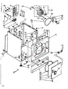 Cabinet Parts parts for Kenmore Dryer 110.86405800 (11086405800, 110 86405800) from AppliancePartsPros.com