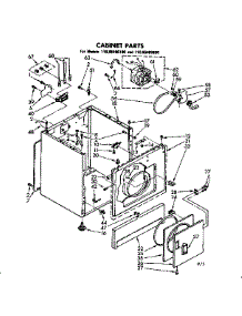 Cabinet Parts parts for Kenmore Dryer 110.86406800 (11086406800, 110 86406800) from AppliancePartsPros.com
