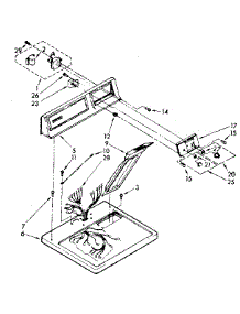 Top And Console Parts parts for Kenmore Dryer 110.86557120 (11086557120, 110 86557120) from AppliancePartsPros.com