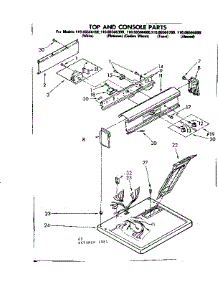 Top And Console Parts parts for Kenmore Dryer 110.86566600 (11086566600, 110 86566600) from AppliancePartsPros.com