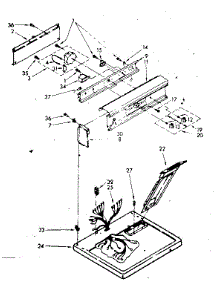 Top And Console Parts parts for Kenmore Dryer 110.86568710 (11086568710, 110 86568710) from AppliancePartsPros.com