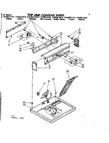 Top And Console Parts parts for Kenmore Dryer 110.86572610 (11086572610, 110 86572610) from AppliancePartsPros.com