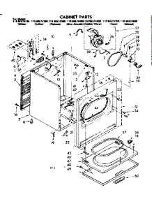 Cabinet Parts parts for Kenmore Dryer 110.86574200 (11086574200, 110 86574200) from AppliancePartsPros.com