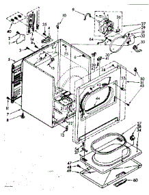 Cabinet Parts parts for Kenmore Dryer 110.86592410 (11086592410, 110 86592410) from AppliancePartsPros.com