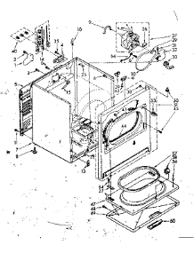 Cabinet Parts parts for Kenmore Dryer 110.86592620 (11086592620, 110 86592620) from AppliancePartsPros.com