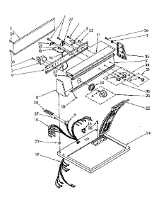 Top And Console Parts parts for Kenmore Dryer 110.86681600 (11086681600, 110 86681600) from AppliancePartsPros.com
