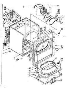Cabinet Parts parts for Kenmore Dryer 110.86682800 (11086682800, 110 86682800) from AppliancePartsPros.com