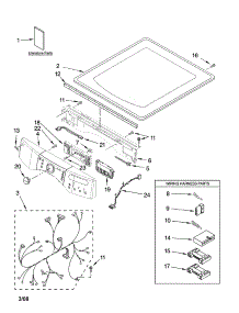 Top And Console Parts parts for Kenmore Dryer 110.86762701 (11086762701, 110 86762701) from AppliancePartsPros.com