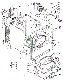 Cabinet parts for Kenmore Dryer 110.86870900 (11086870900, 110 86870900) from AppliancePartsPros.com