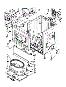 Cabinet Parts parts for Kenmore Dryer 110.86884100 (11086884100, 110 86884100) from AppliancePartsPros.com