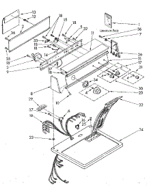 Top And Console parts for Kenmore Dryer 110.86980700 (11086980700, 110 86980700) from AppliancePartsPros.com