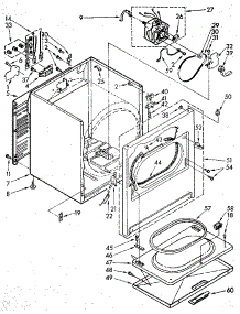 Cabinet parts for Kenmore Dryer 110.86980700 (11086980700, 110 86980700) from AppliancePartsPros.com