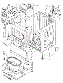 Cabinet parts for Kenmore Dryer 110.86983700 (11086983700, 110 86983700) from AppliancePartsPros.com