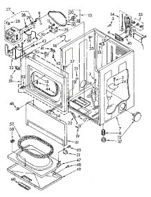 Cabinet parts for Kenmore Dryer 110.86984110 (11086984110, 110 86984110) from AppliancePartsPros.com