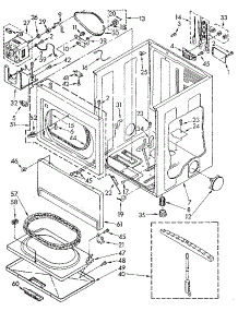 Cabinet parts for Kenmore Dryer 110.86992300 (11086992300, 110 86992300) from AppliancePartsPros.com
