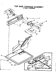 Top And Console Parts parts for Kenmore Dryer 110.87030100 (11087030100, 110 87030100) from AppliancePartsPros.com