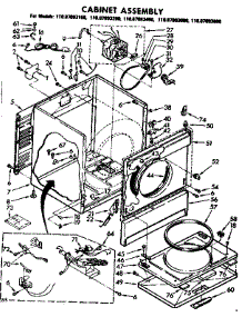 Cabinet Assembly parts for Sears Dryer 11087093600 from AppliancePartsPros.com
