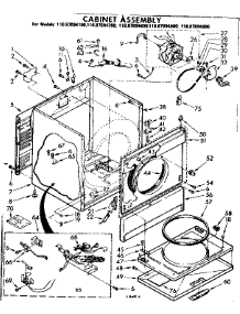 Cabinet Assembly parts for Sears Dryer 11087094400 from AppliancePartsPros.com