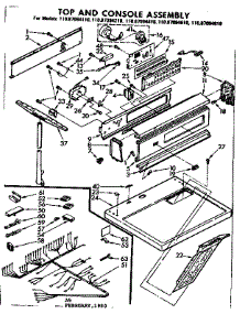 Top And Console Assembly parts for Sears Dryer 11087094410 from AppliancePartsPros.com