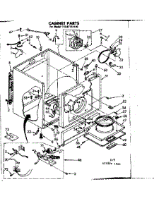 Cabinet Parts parts for Sears Dryer 11087151100 from AppliancePartsPros.com