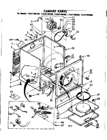 Cabinet Parts parts for Sears Dryer 11087165400 from AppliancePartsPros.com