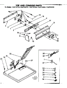 Top And Console Parts parts for Sears Dryer 11087181110 from AppliancePartsPros.com