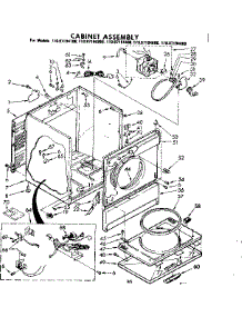 Cabinet Assembly parts for Sears Dryer 11087194800 from AppliancePartsPros.com