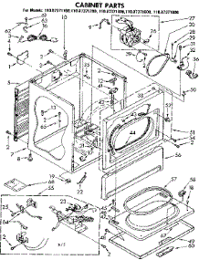 Cabinet Parts parts for Sears Dryer 11087371400 from AppliancePartsPros.com