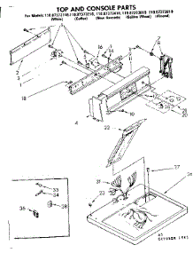 Top And Console Parts parts for Sears Dryer 11087373610 from AppliancePartsPros.com