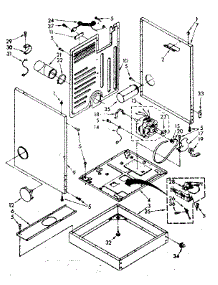 Cabinet And Motor Parts parts for Kenmore Dryer 110.87379820 (11087379820, 110 87379820) from AppliancePartsPros.com